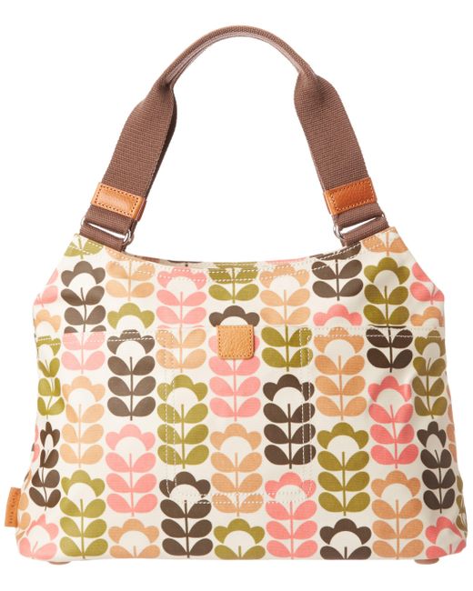 Orla Kiely Matt Laminated Sweetpea Classic Shoulder Bag in Pink Lyst