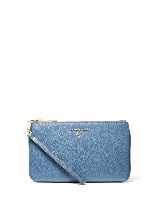 Michael Kors Blue Jet Set Charm Medium Top-zip Wristlet