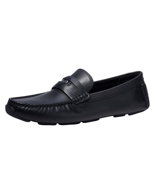 COACH Blue C Coin Leather Driver Loafer for men