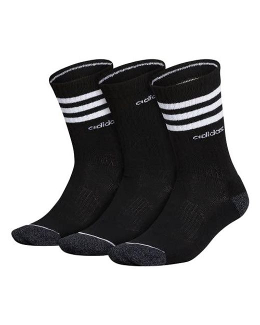 adidas 3-stripe Crew Socks in Black for Men | Lyst