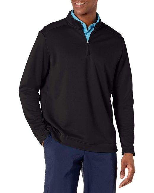 Adidas Blue Golf Club Recycled Polyester Quarter Zip Pullover for men