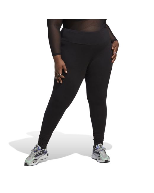 Adidas Originals Black Adicolor Essentials Leggings (plus Size)