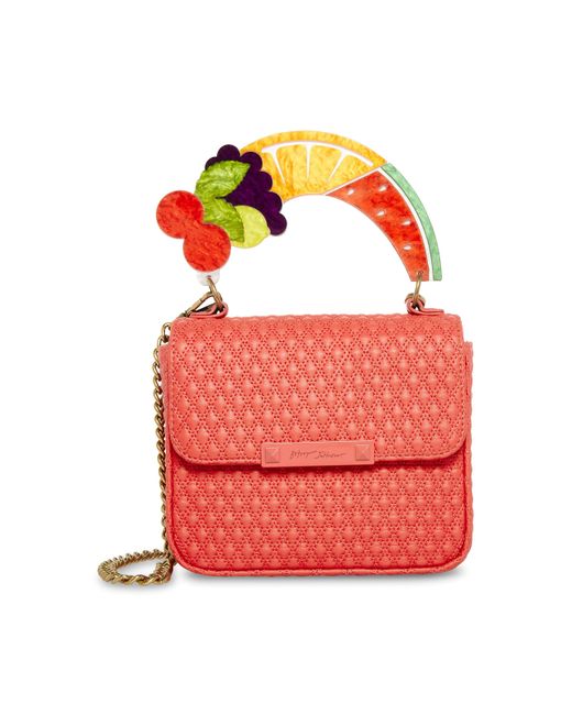 Betsey Johnson Fruity Handle Flap Bag in Red | Lyst
