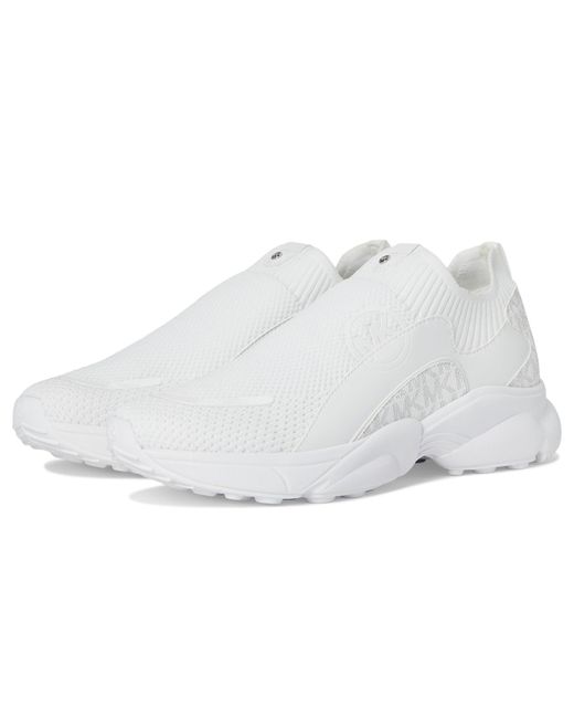 Michael Kors White Sami Knit Trainer Sneaker