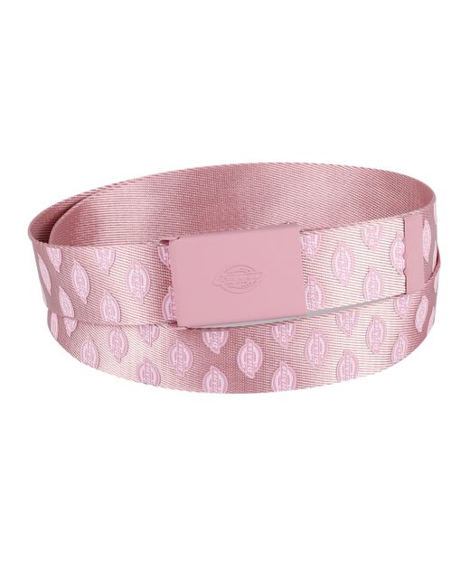Dickies Pink Tonal Plaque Buckle Fabric Belt