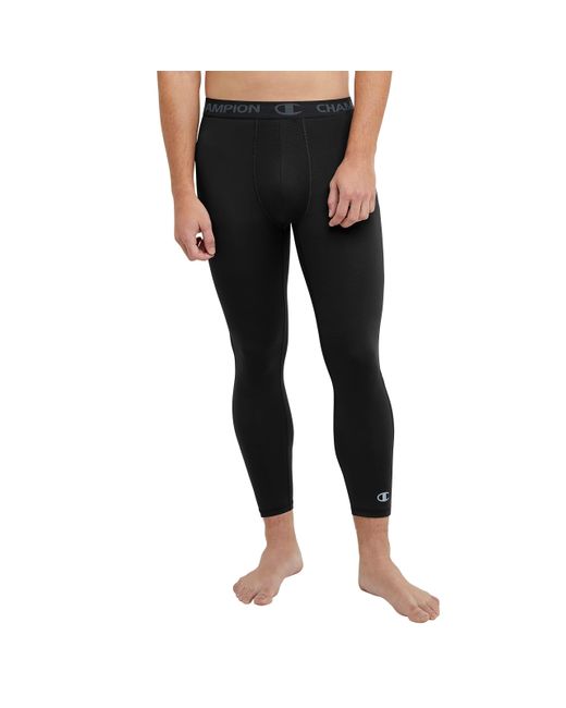 Champion , Total Support Pouch, Mvp, 3/4 Compression Tights For , Black C Logo, Large for men