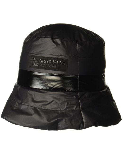 Emporio Armani Black A | X Armani Exchange Exclusive We Beat As One Puffer Bucket Hat