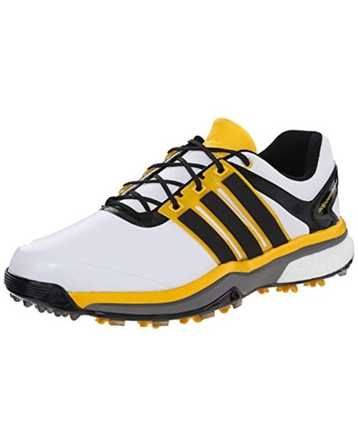 Adidas Yellow 'adipower Boost' Golf Shoe for men
