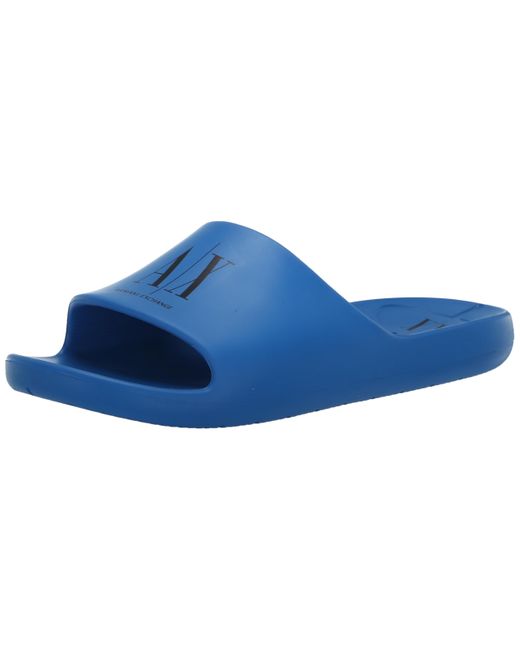 Emporio Armani Blue A | X Armani Exchange Icon Slide Sandal for men