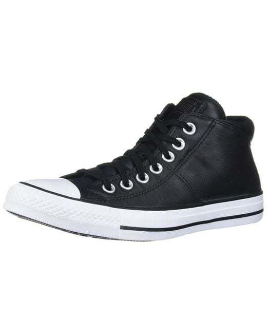 Converse Black Chuck Taylor All Star Madison Leather Mid Top Sneaker