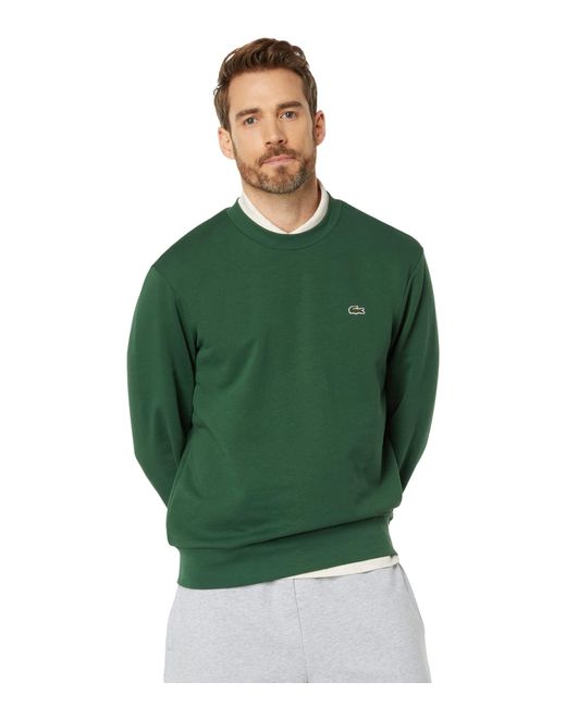 Lacoste Green Essentials Crew Neck Sweatshirt for men
