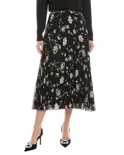 Anne Klein Black Pleated Skirt