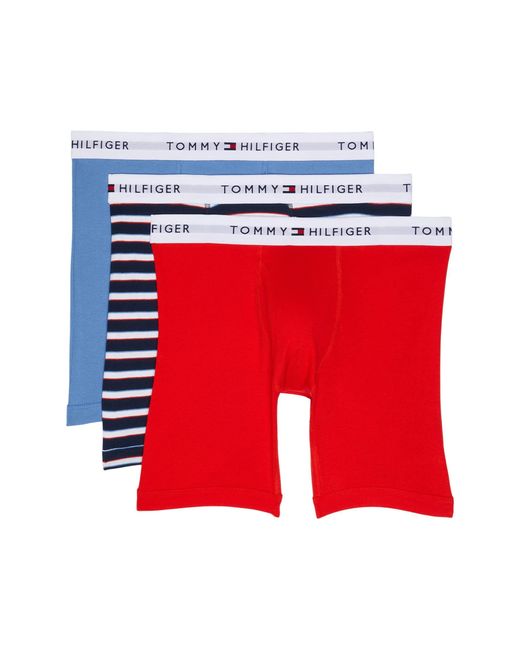 Tommy Hilfiger Red Cotton Classics 3-pack Boxer Brief for men