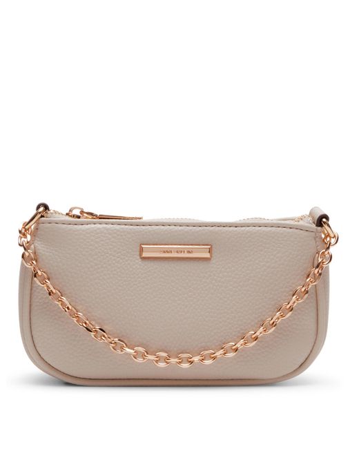 Anne Klein Natural Mini Crossbody With Chain Swag