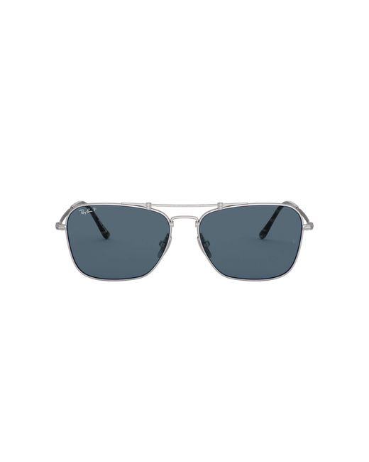 Ray-Ban Rb8136m Caravan Titanium Square Sunglasses in Blue - Save 20% - Lyst