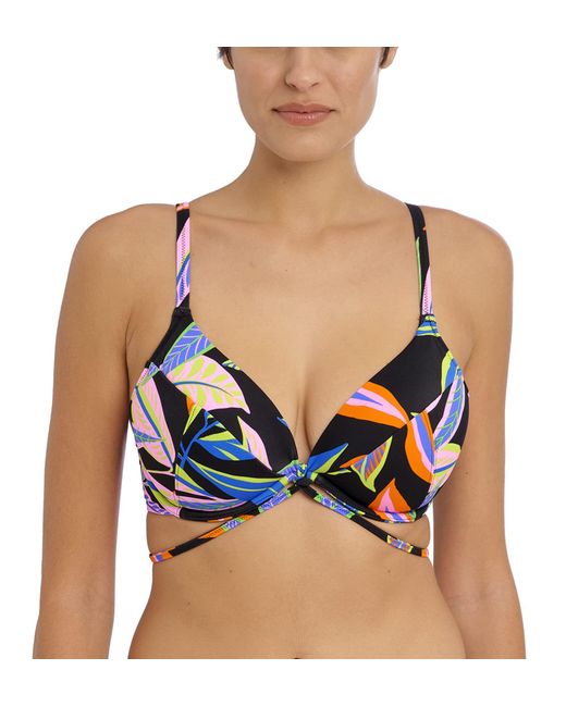 Freya Blue Standard Desert Disco Underwire Plunge Bikini Top