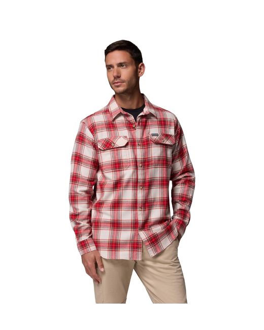 Columbia Red S Flare Gun Stretch Flannel for men