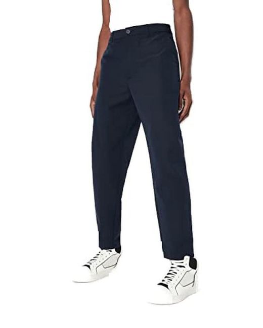 Emporio Armani Blue A | X Armani Exchange Nylon Seersucker Trouser for men