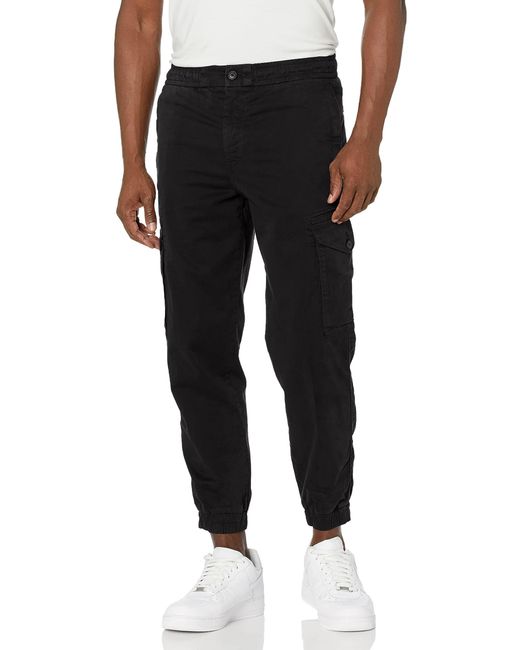 BOSS by HUGO BOSS Boss Relaxed Fit Cotton Mix Cargo Pants in Black for