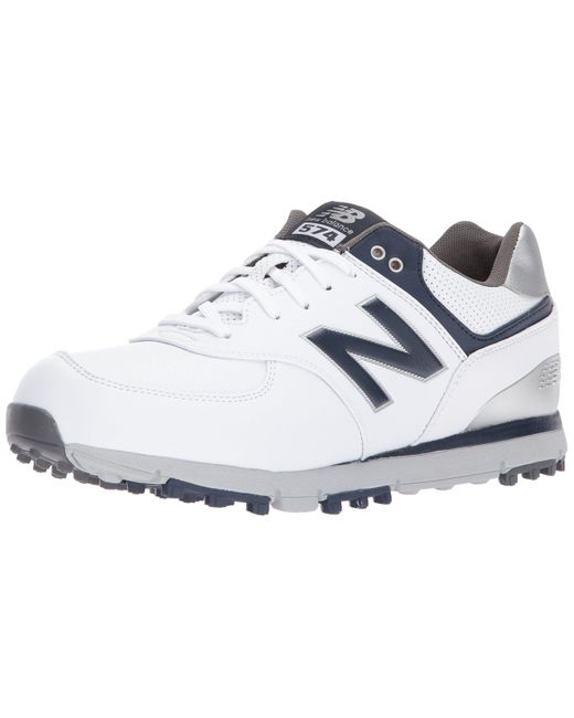 New Balance Leather 574 Sl Waterproof Spikeless Comfort Golf Shoe in  White/Navy (White) for Men - Save 46% - Lyst