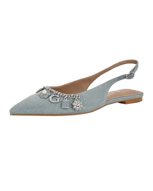 Guess Blue Daisee Ballet Flat