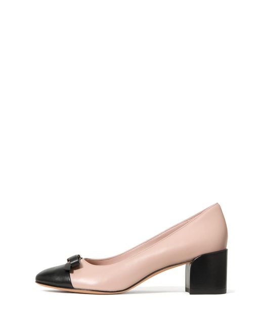 Kate Spade Black Deco Bow Smooth Leather Ballet Pump