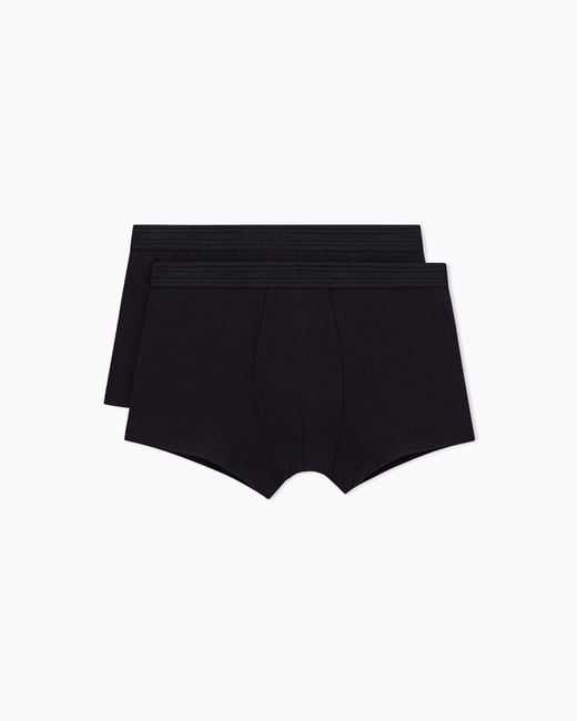 Emporio Armani Black Eco Viscose 2 Pack Trunk for men
