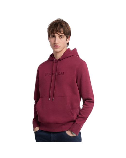 Michael Kors Red Embossed Logo Hoodie for men