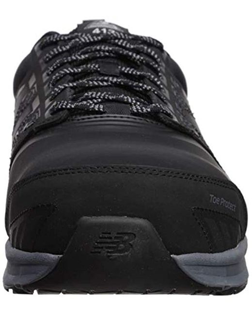 New Balance Synthetic 412v1 Work Industrial Shoe in Black/Silver (Black