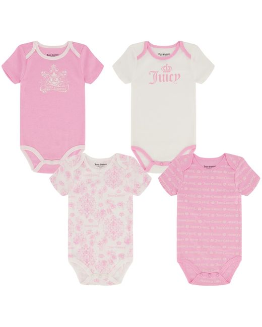 Juicy Couture Pink 4 Pieces Pack Bodysuit