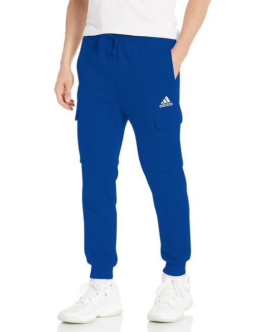 essentials fleece regular tapered cargo pants