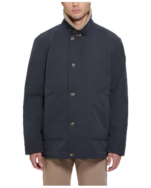 Guess Blue S Shia Military Jacket Sherpa Collar for men