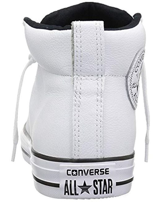 Converse leather mid top mens sales