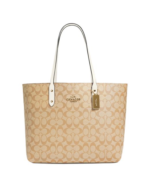 COACH Town Tote in Natural | Lyst