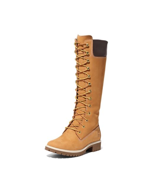 Timberland Natural Premium 14 Inch Lace Up Waterproof Boot