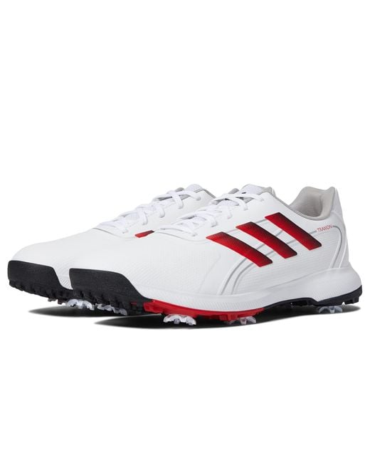 Adidas White Traxion Lite Max Golf Shoes for men
