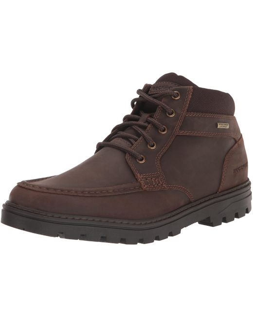 Rockport Brown Weather Ready English Moc Boot Ankle for men