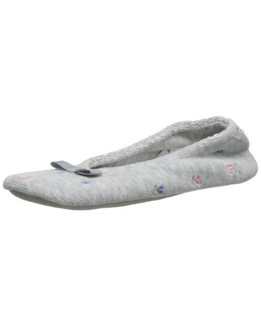 isotoner terry ballerina slippers