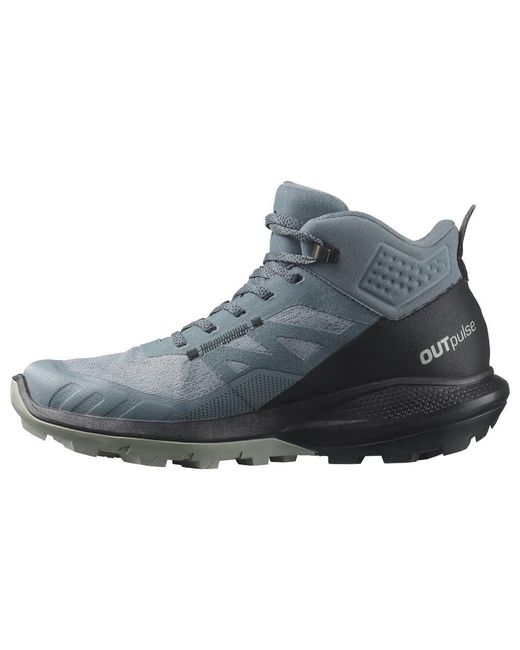Salomon Blue Outpulse Mid Gore-tex Hiking Boots For