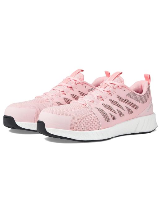 Reebok Pink Work Fusion Flexweave Safety Shoe Athletic Work Shoe