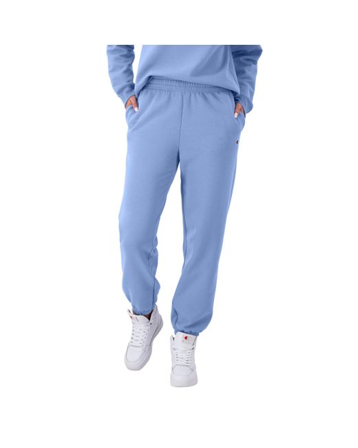 Champion , Powerblend, Oversized Sweatpants, Comfortable Sweats For , 29", Plaster Blue, Medium