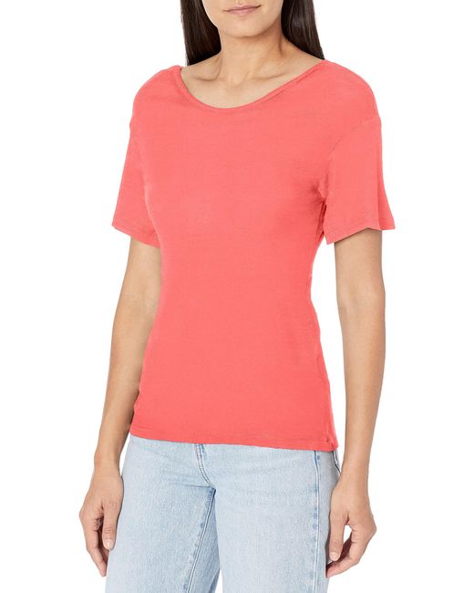Ella Moss Pink Nancy Twist Back Short Sleeve Top