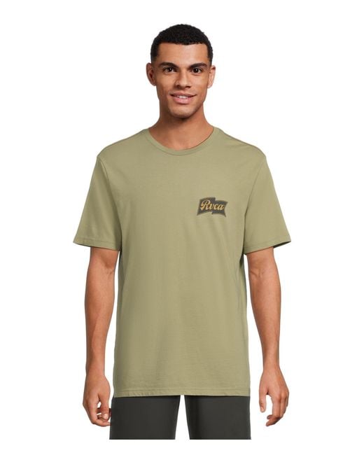 RVCA Green Onshore Short Sleeve for men