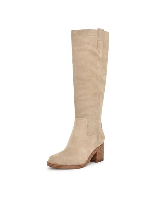 Nine West Natural Knee High Boot Medium Oak 101 Medium Oak 101 Elevate Wardrobe Season Hecee Boots This Tall Boot Features Round Shaped Toe