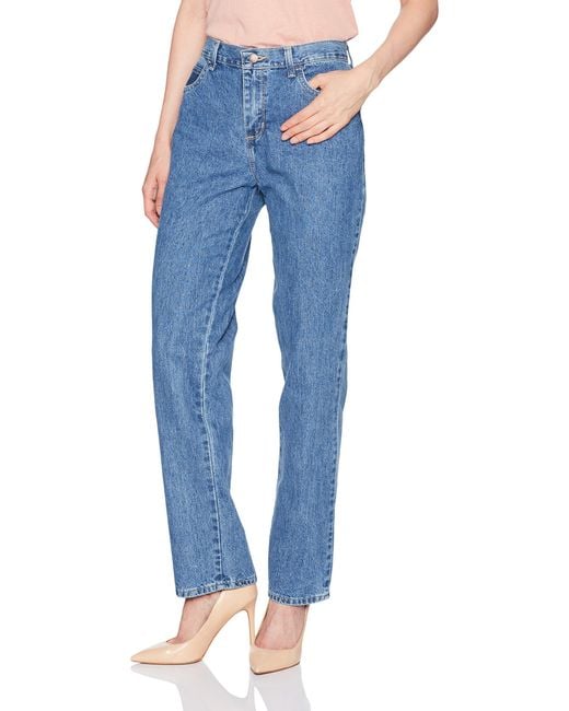 Lee Jeans Womens Relaxed Fit All Cotton Straight Leg Jean,aero Cotton ...