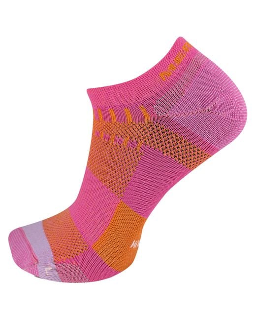 Merrell Pink And Trail Running Lightweight Socks- Anti-slip Heel And Breathable Mesh Zones