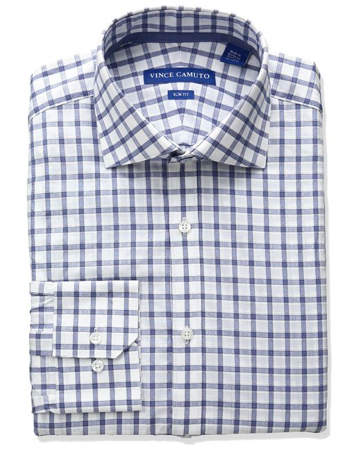 Vince Camuto Mens Slim Fit Spread Collar Dress Shirt