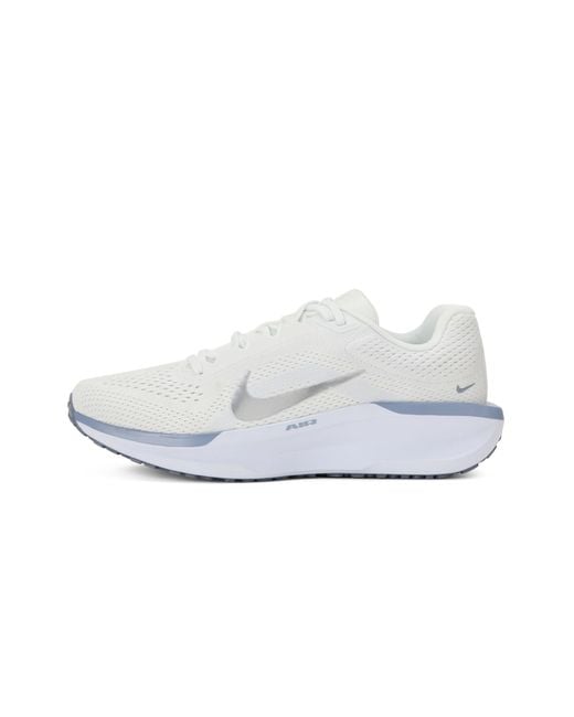 Nike White Winflo 11 Road Running Shoes
