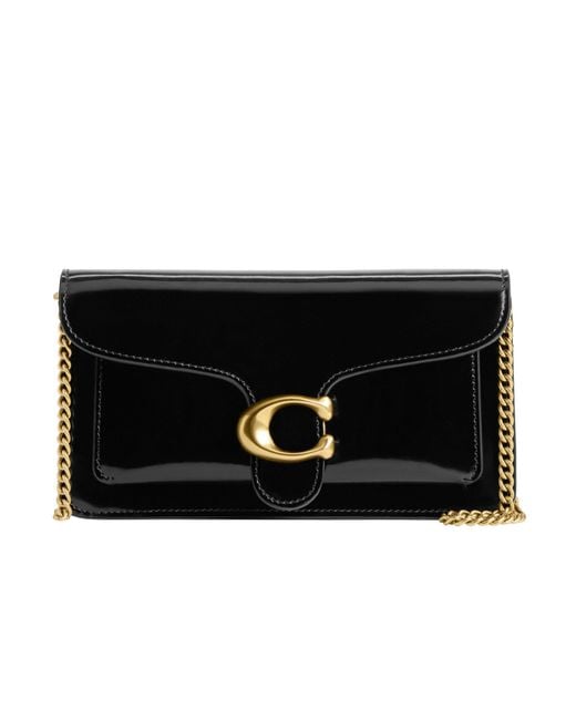 COACH Black Tabby Chain Clutch