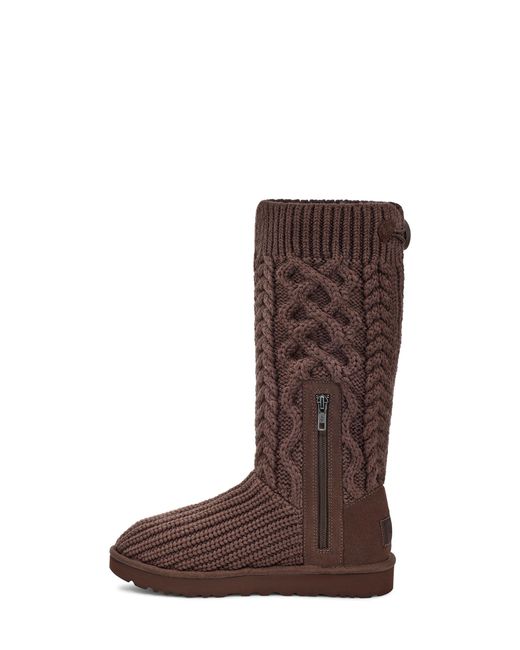 Ugg Brown Classic Cardi Cabled Knit Boot